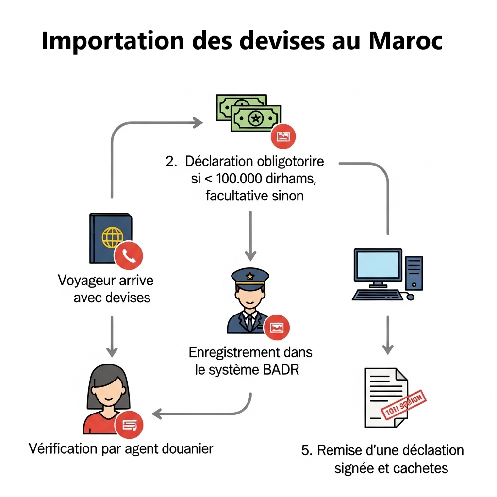 Importation des devises au Maroc