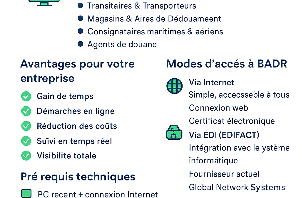 Dédouanement via Internet : comment utiliser le système BADR pour simplifier vos opérations ?